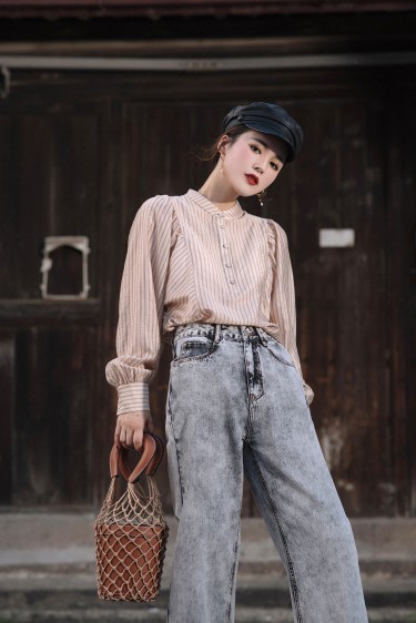 VINTAGE<br>条纹衬衣