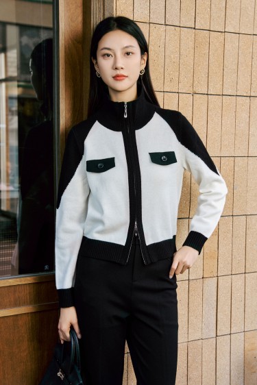 VINTAGE<br>小香风气质双开拉链...