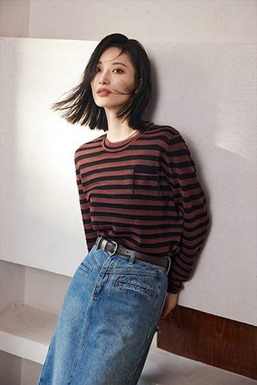 VINTAGE<br>圆领一手长套头毛衫